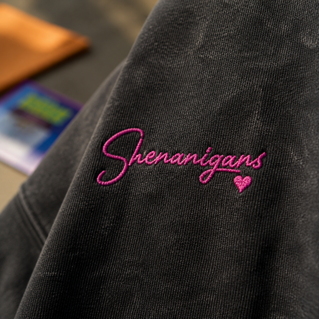 Shenanigans Womens Raw Hem Longsleeve Crop - Stitched