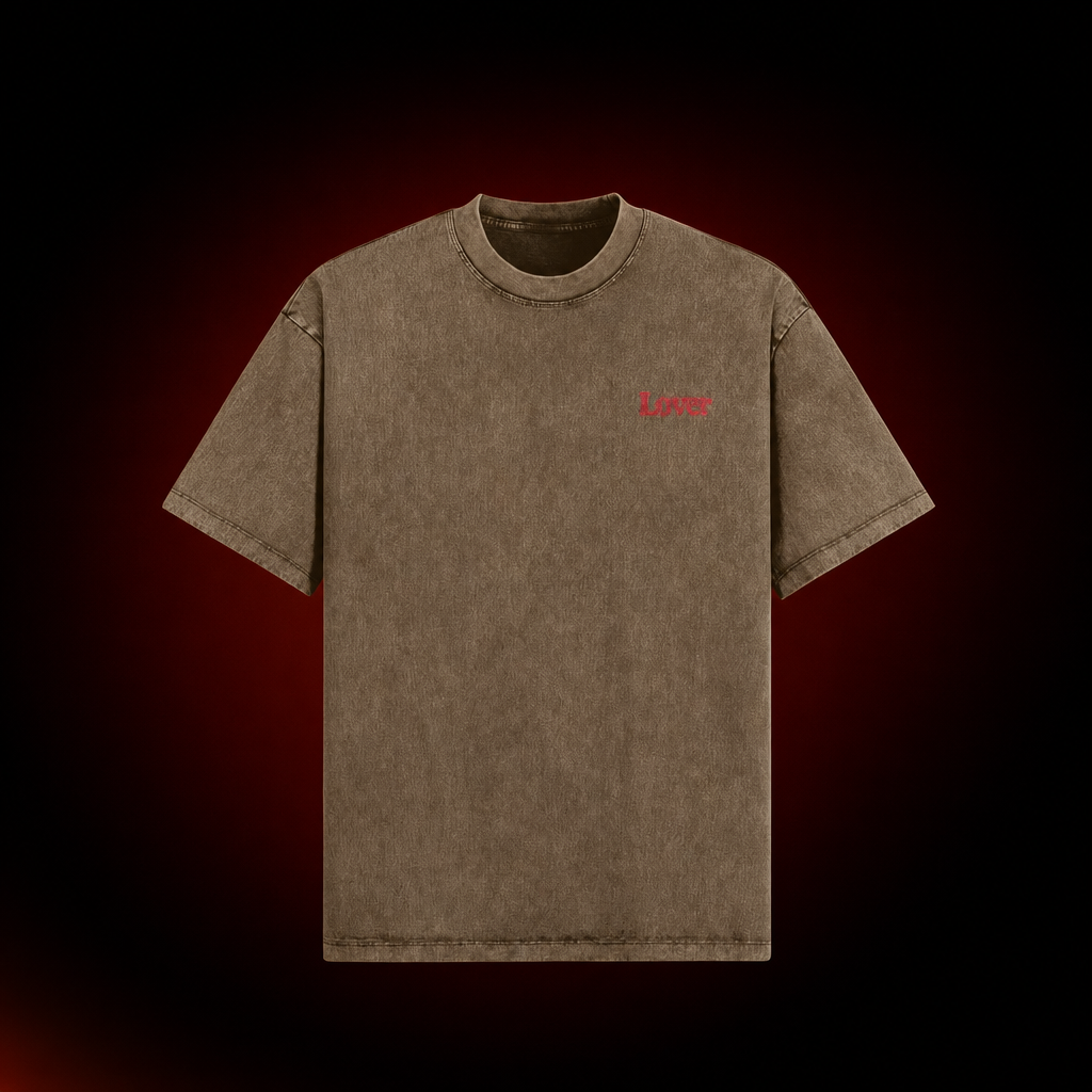 Lover Unisex Washed Oversized Tee