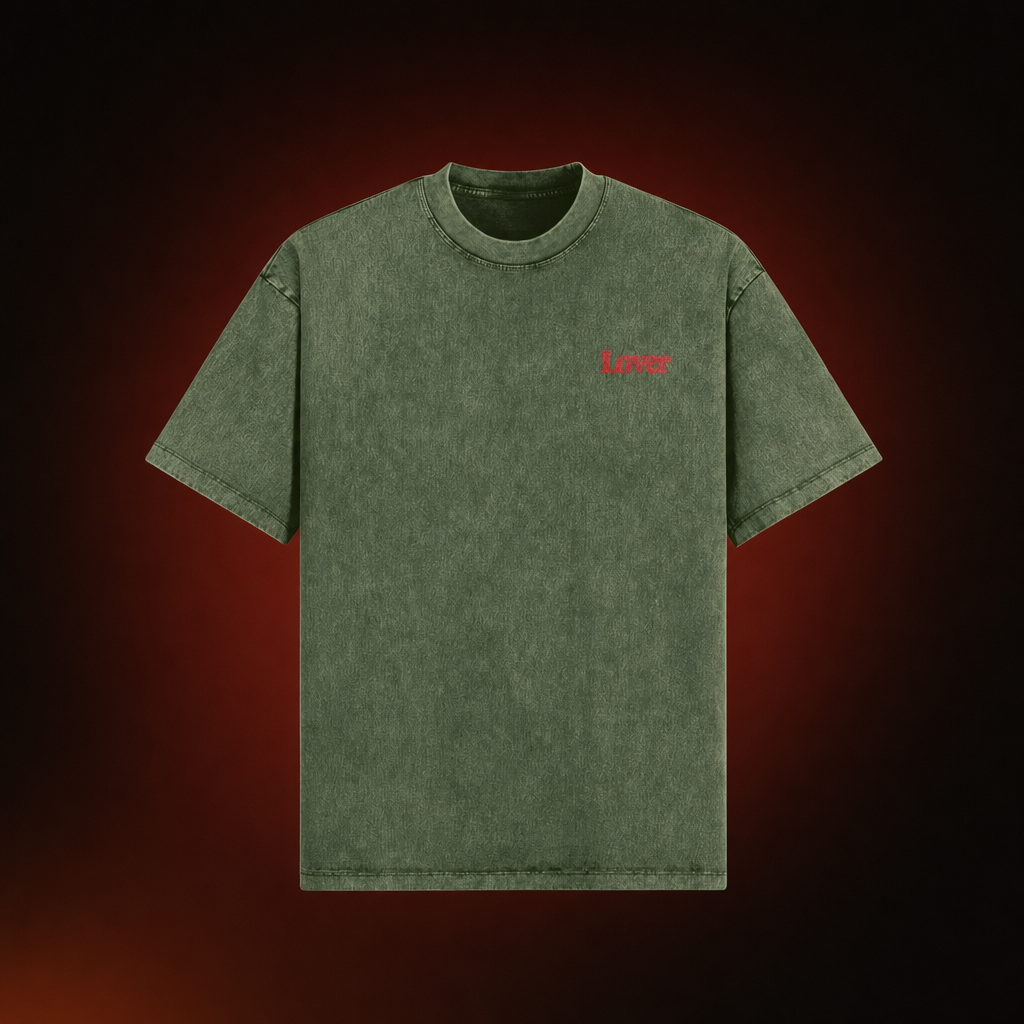 Lover Unisex Washed Oversized Tee