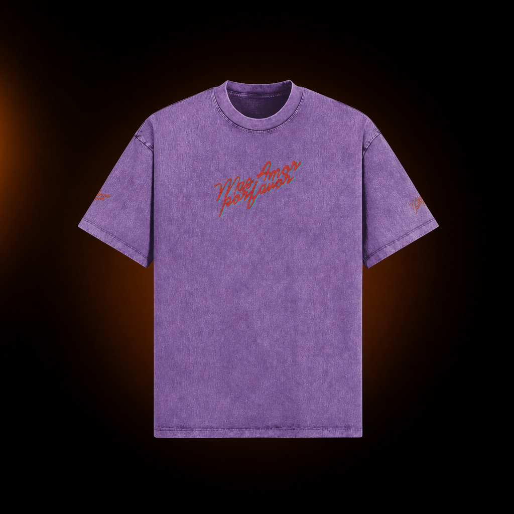 Más Amor Por Favor Unisex Washed Tee
