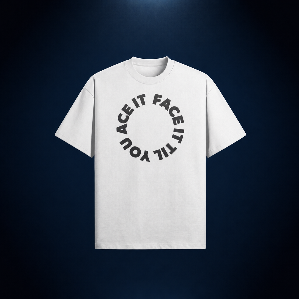 Face It Til You Ace It Unisex Boxy Tee - Stitched