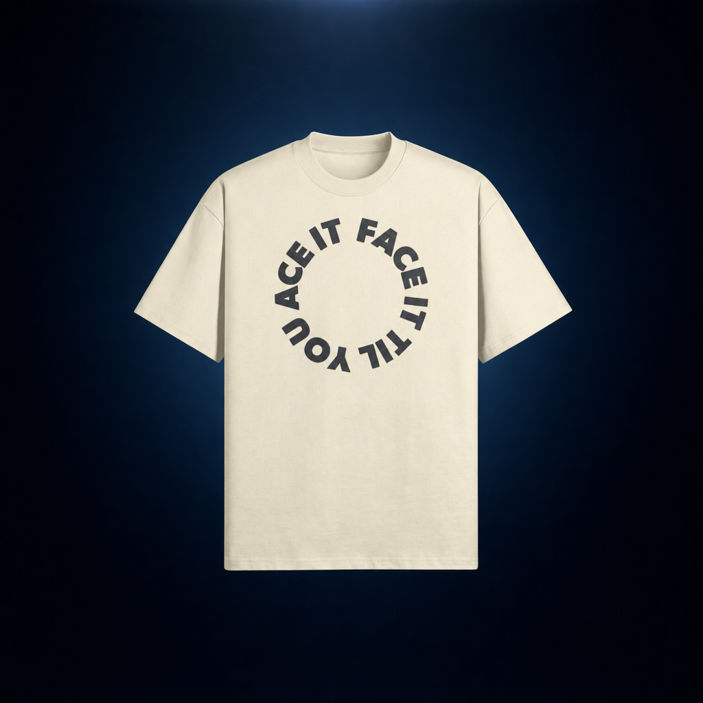 Face It Til You Ace It Unisex Boxy Tee - Stitched