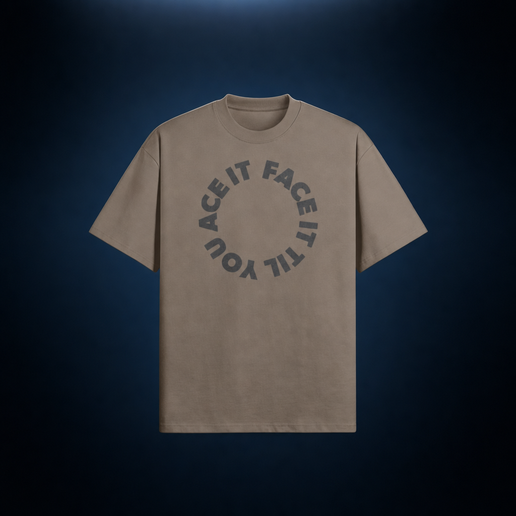 Face It Til You Ace It Unisex Boxy Tee - Stitched