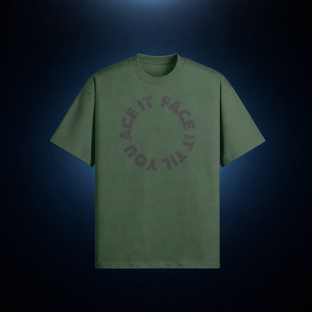 Face It Til You Ace It Unisex Boxy Tee - Stitched