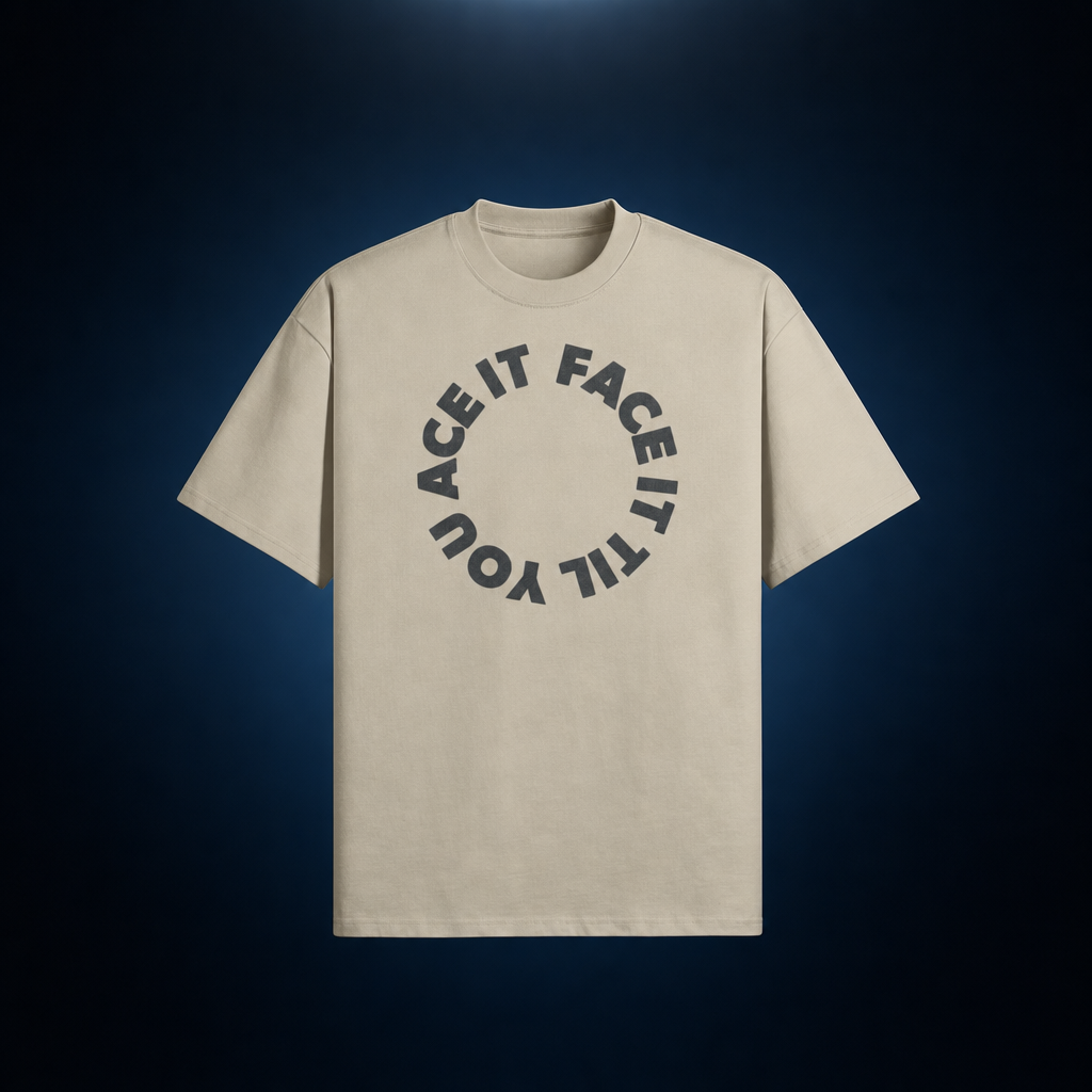 Face It Til You Ace It Unisex Boxy Tee - Stitched