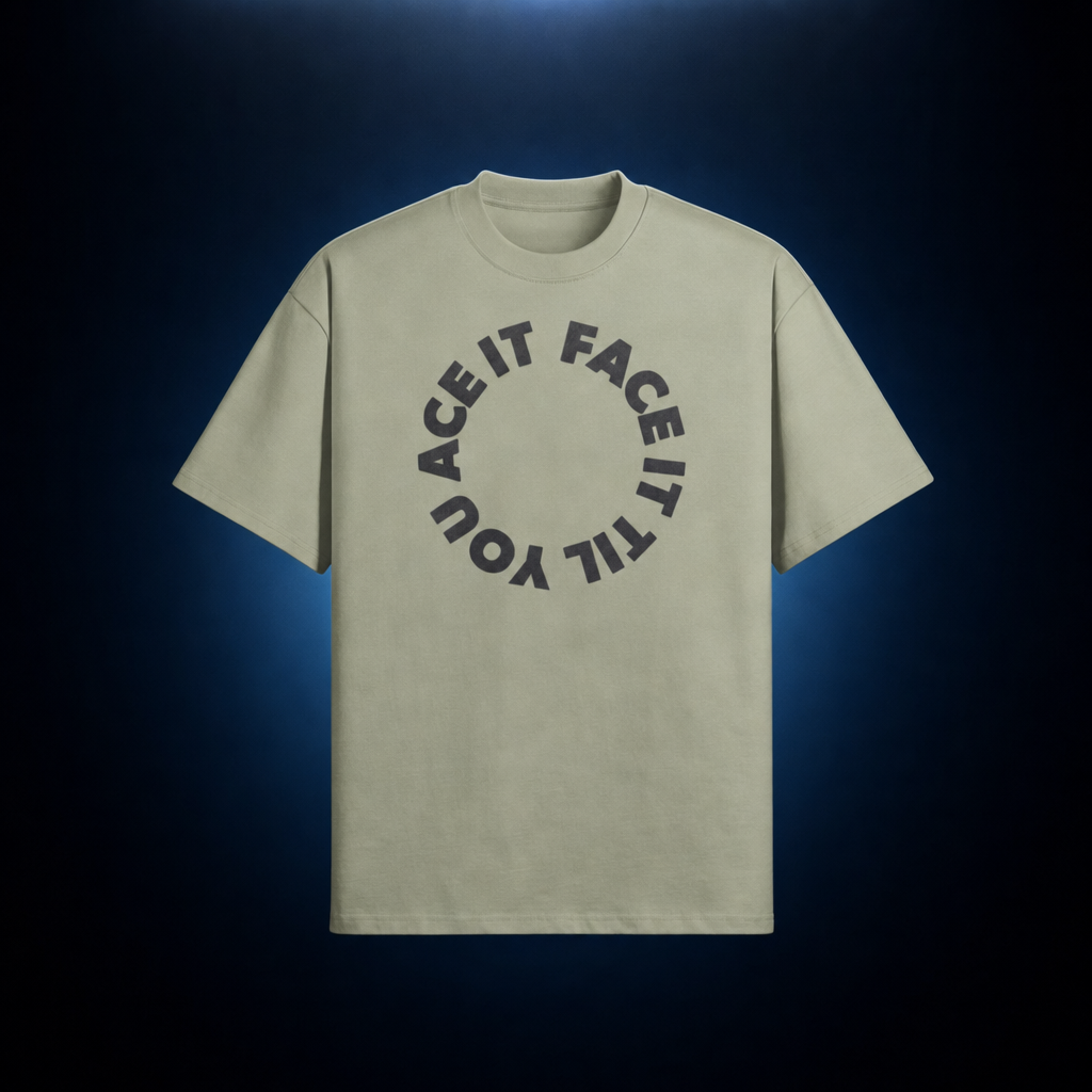 Face It Til You Ace It Unisex Boxy Tee - Stitched