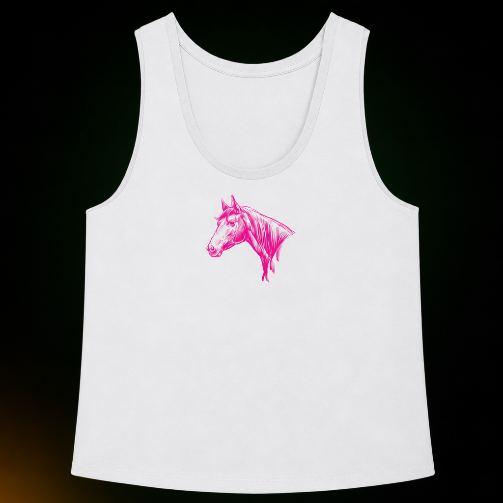 Horse Womens Loose Fit Tank Top - Organic
