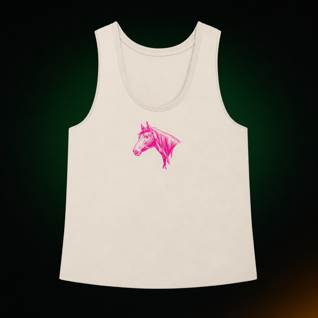 Horse Womens Loose Fit Tank Top - Organic