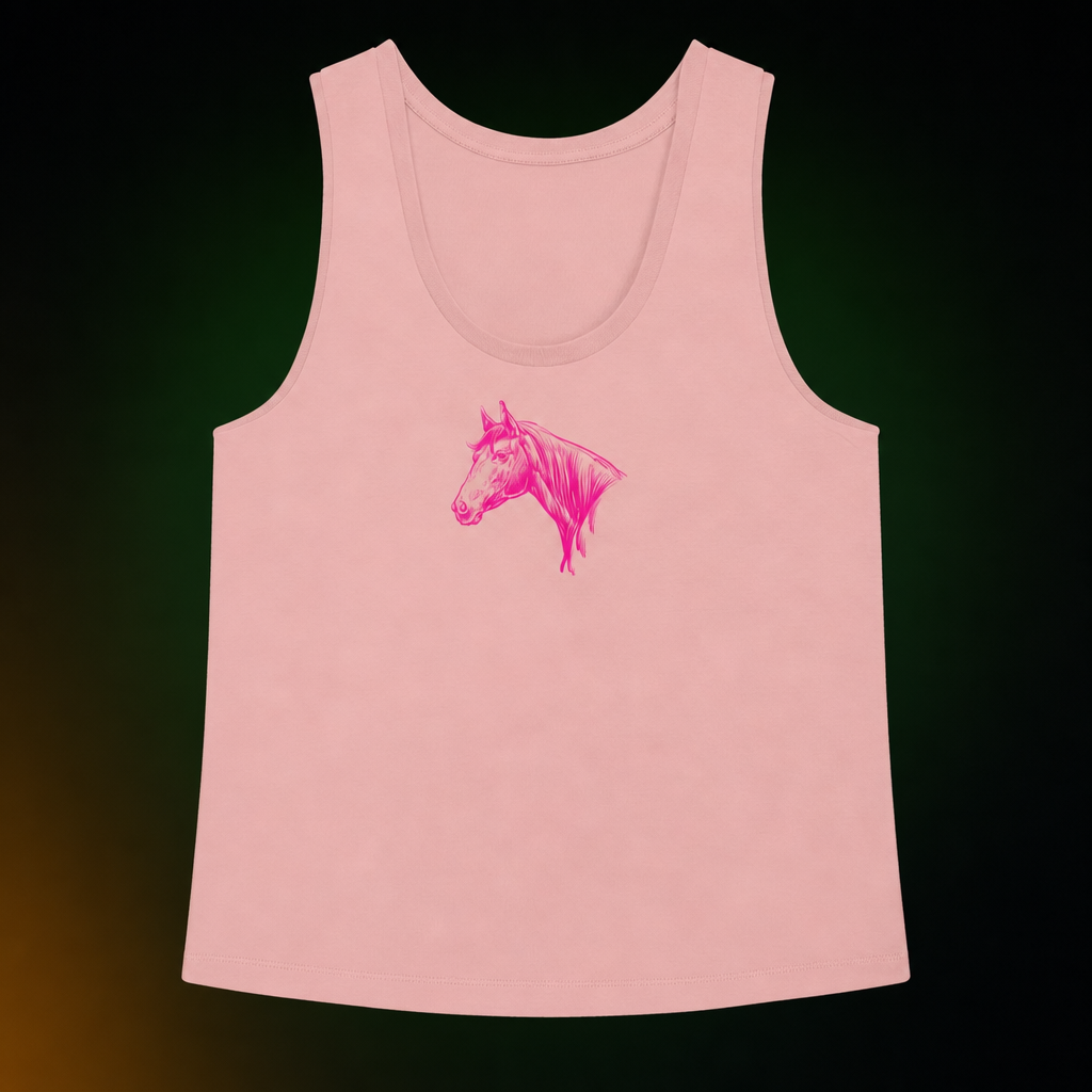 Horse Womens Loose Fit Tank Top - Organic