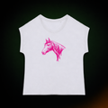 Horse Womens Cuffed Tee - Organic Stitched