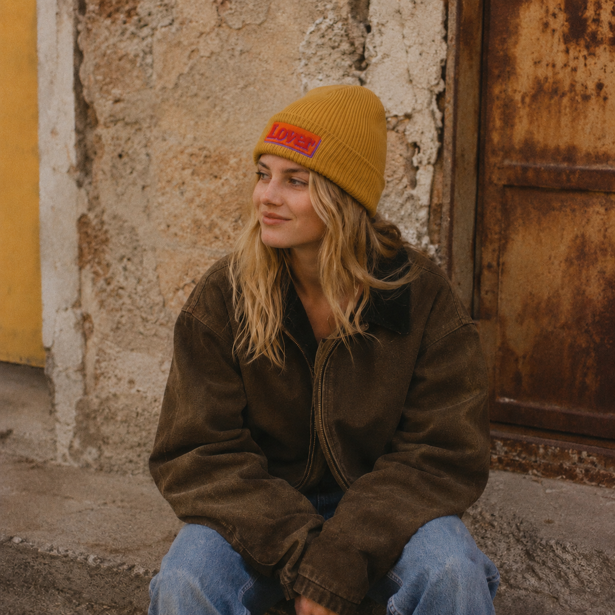 Lover Unisex Ribbed Beanie - Organic Stitched