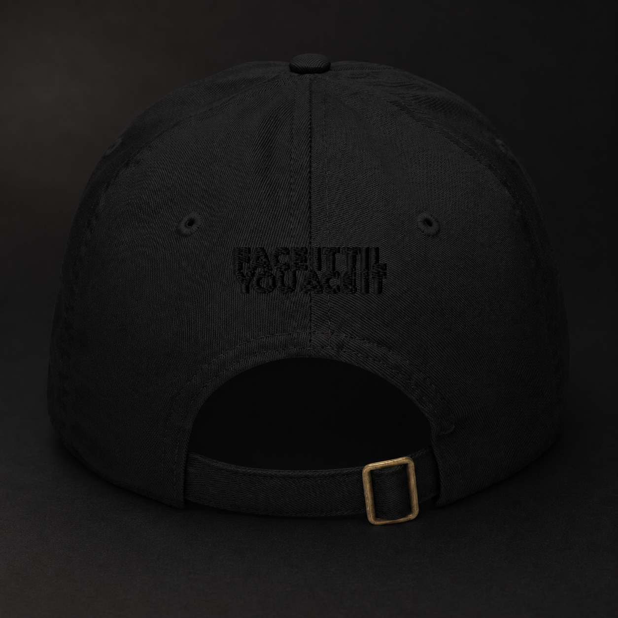 Face It Til You Ace It Unisex Organic Dad Hat - Stitched
