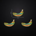 Rave Banana Sticker 3er-Set - Yellow Holographic