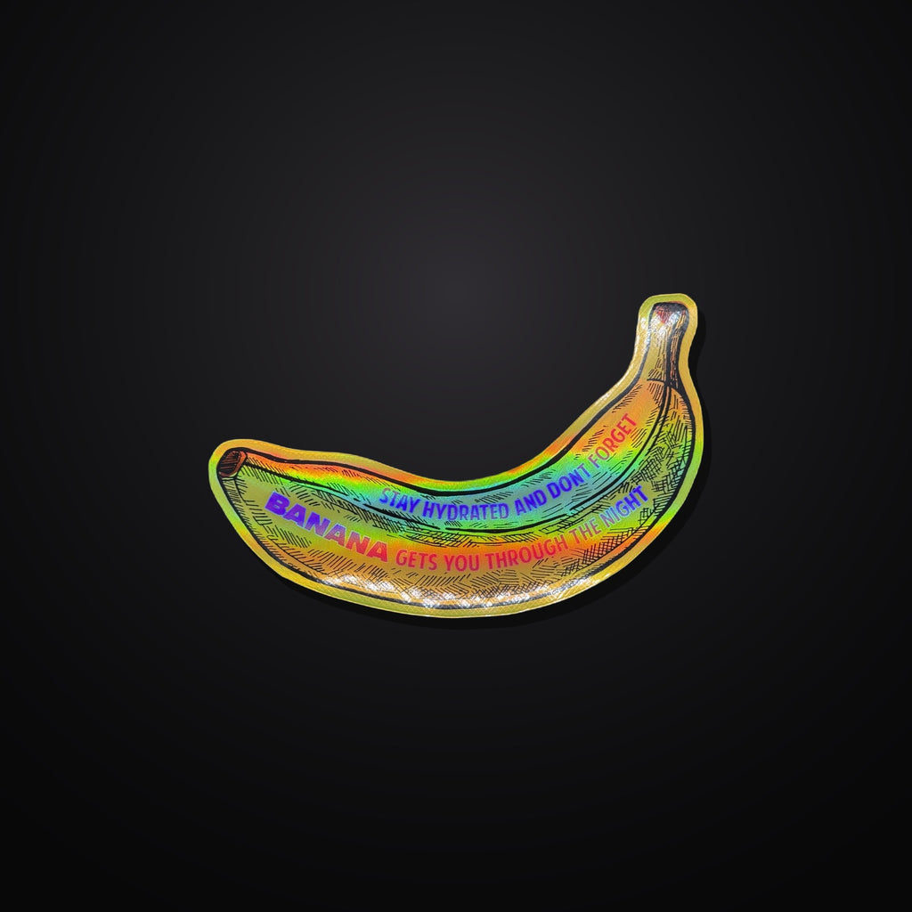 Rave Banana Sticker 3er-Set - Yellow Holographic