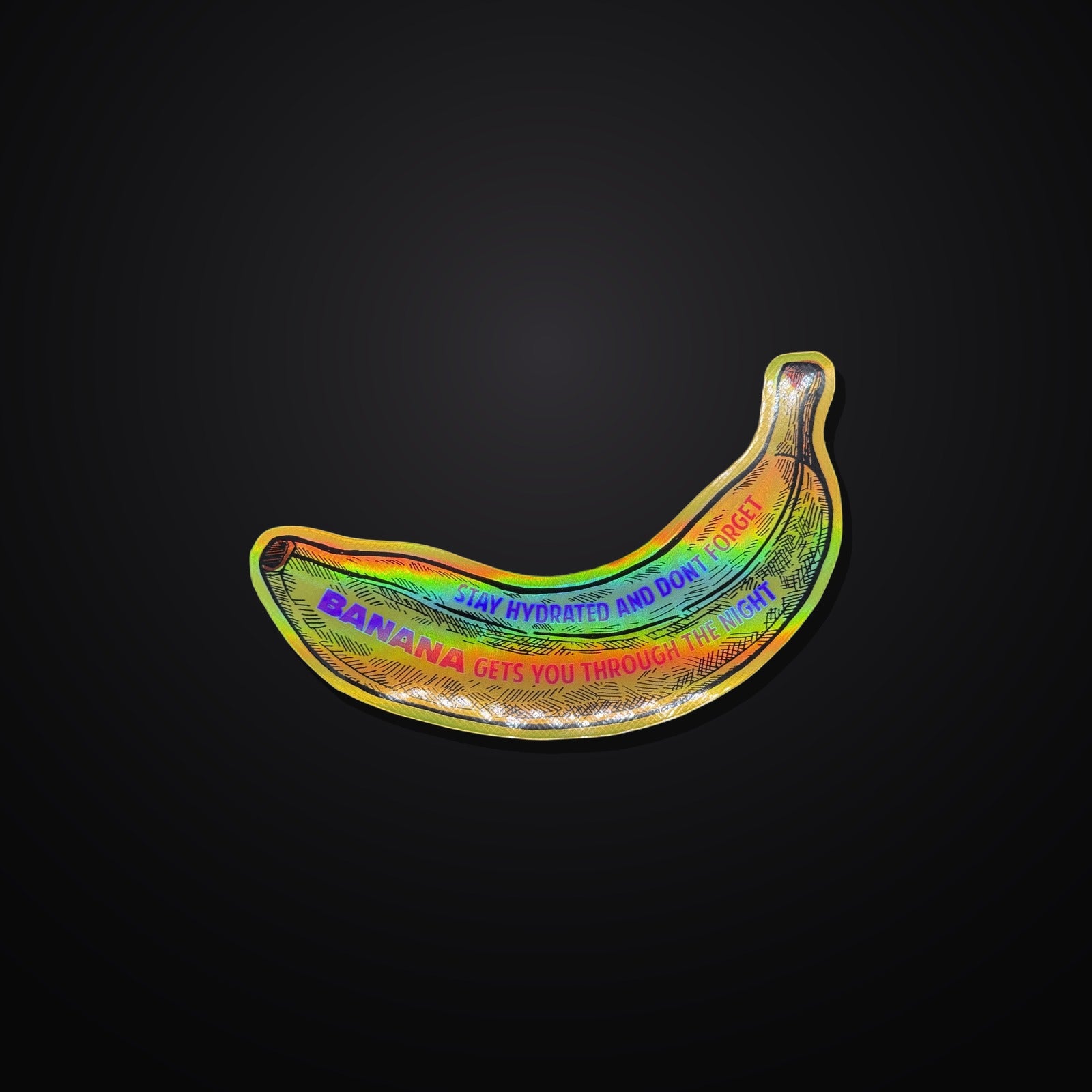 Rave Banana Sticker 3er-Set - Yellow Holographic