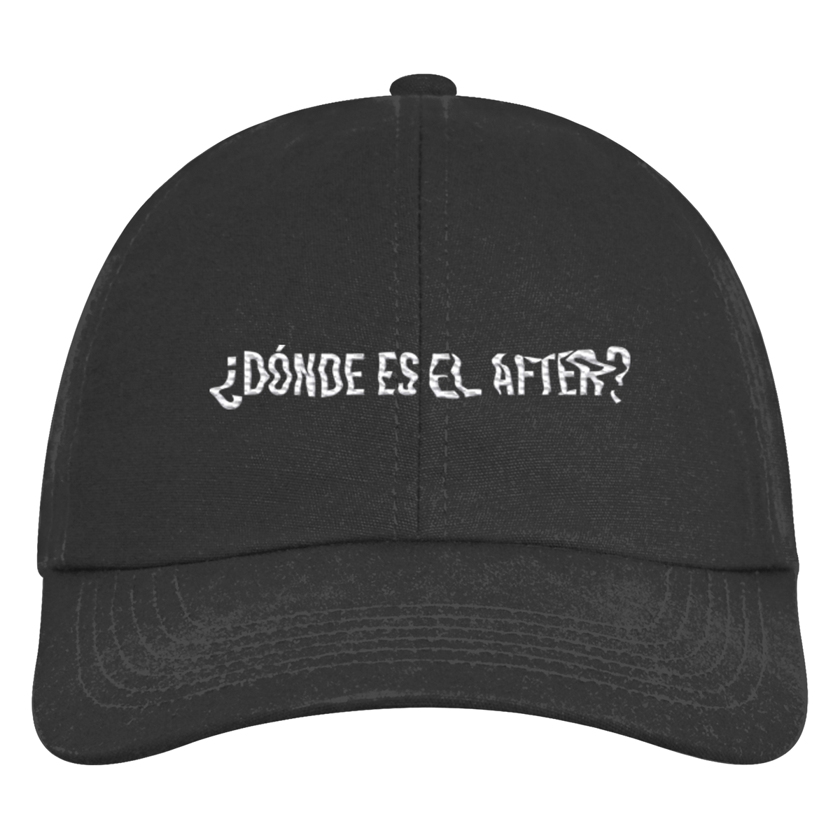 ¿Dónde es el After? – Organic 6-Panel Cap in Black – KABUFF Kreuzberg
