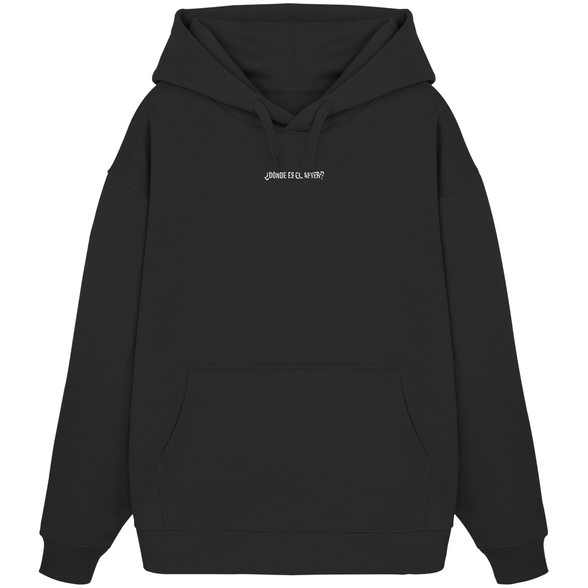¿Dónde es el After? – Organic Oversize Hoodie in Black – KABUFF Kreuzberg
