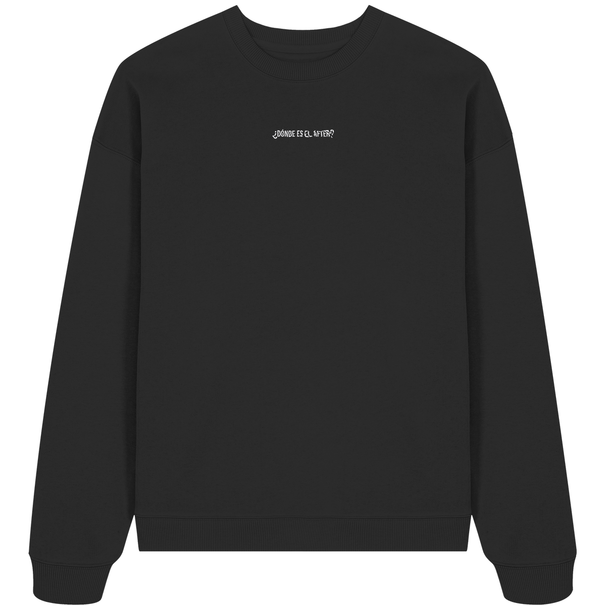 ¿Dónde es el After? – Organic Oversize Sweatshirt in Black – KABUFF Kreuzberg