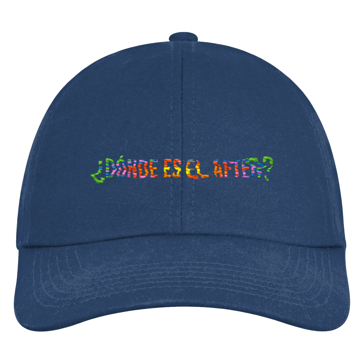 ¿Dónde es el After? – Rainbow – Organic 6-Panel Cap in Oxford Navy – KABUFF Kreuzberg