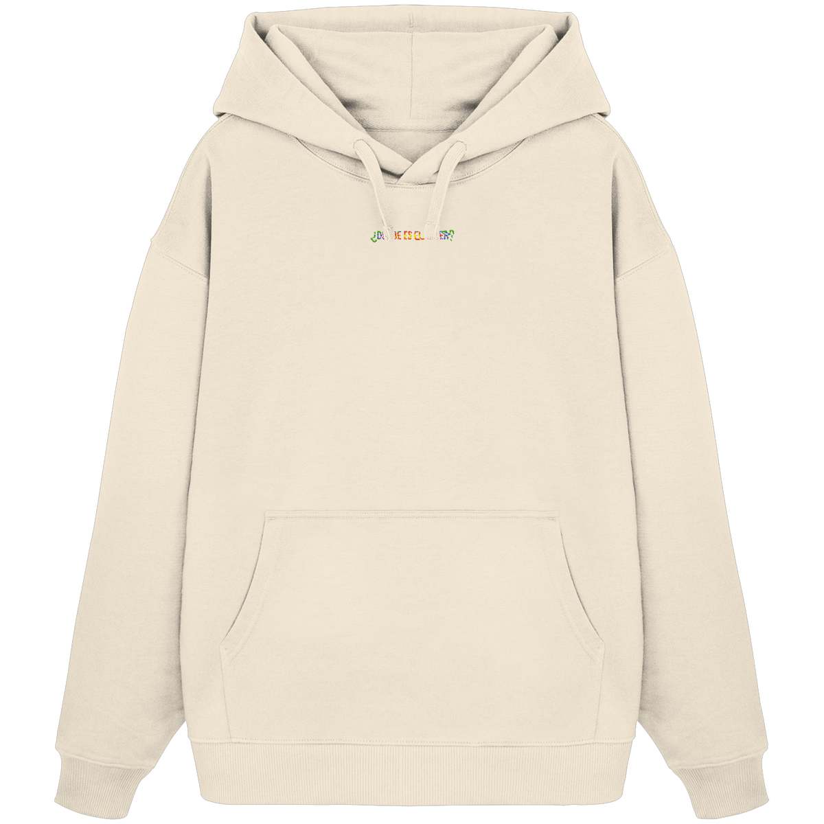 ¿Dónde es el After? – Rainbow – Organic Oversize Hoodie in Natural Raw – KABUFF Kreuzberg
