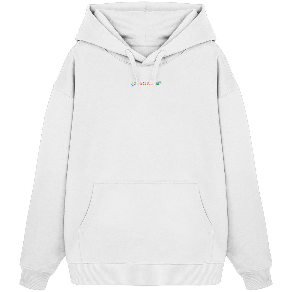 ¿Dónde es el After? – Rainbow – Organic Oversize Hoodie in White – KABUFF Kreuzberg