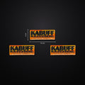KABUFF Sticker 3er-Set - Orange/Green Holographic