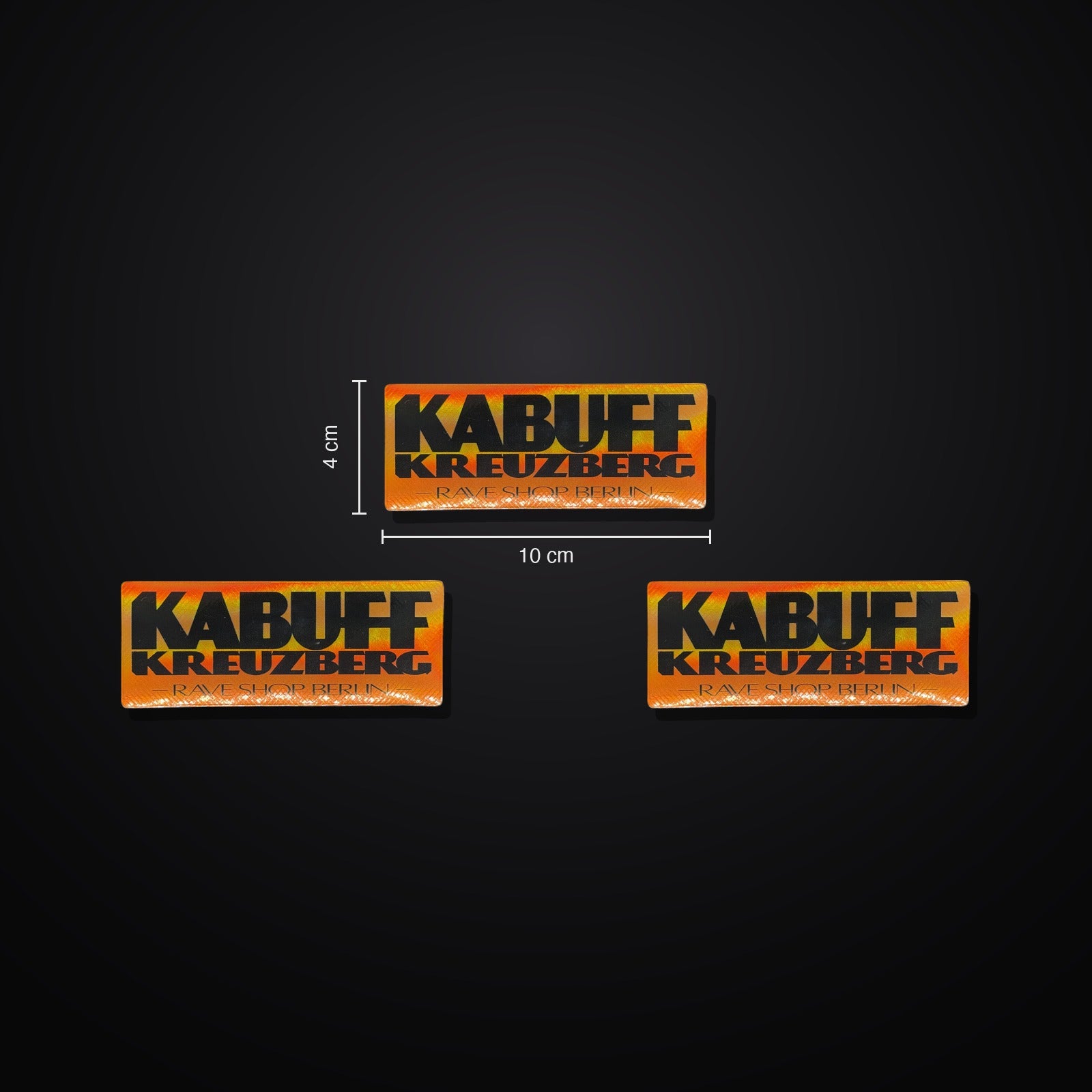 KABUFF Sticker 3er-Set - Orange/Green Holographic
