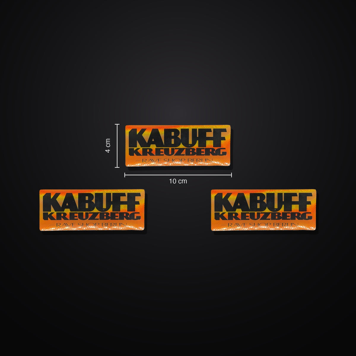 KABUFF Sticker 3er-Set – Orange/Green Holographic – KABUFF Kreuzberg
