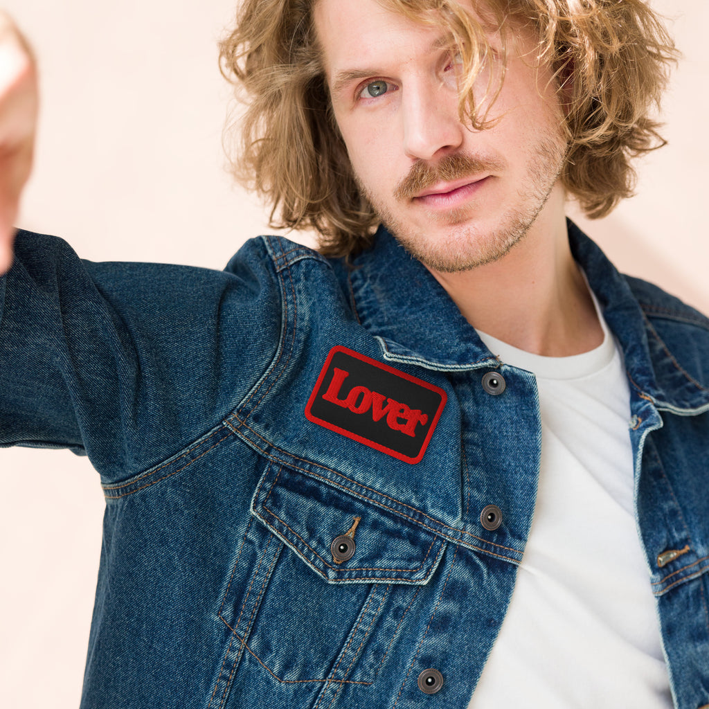 Lover Patch – Square Red in Black – KABUFF Kreuzberg