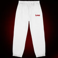 Lover Unisex Fluffy Sweatpants – Stitched in White – KABUFF Kreuzberg