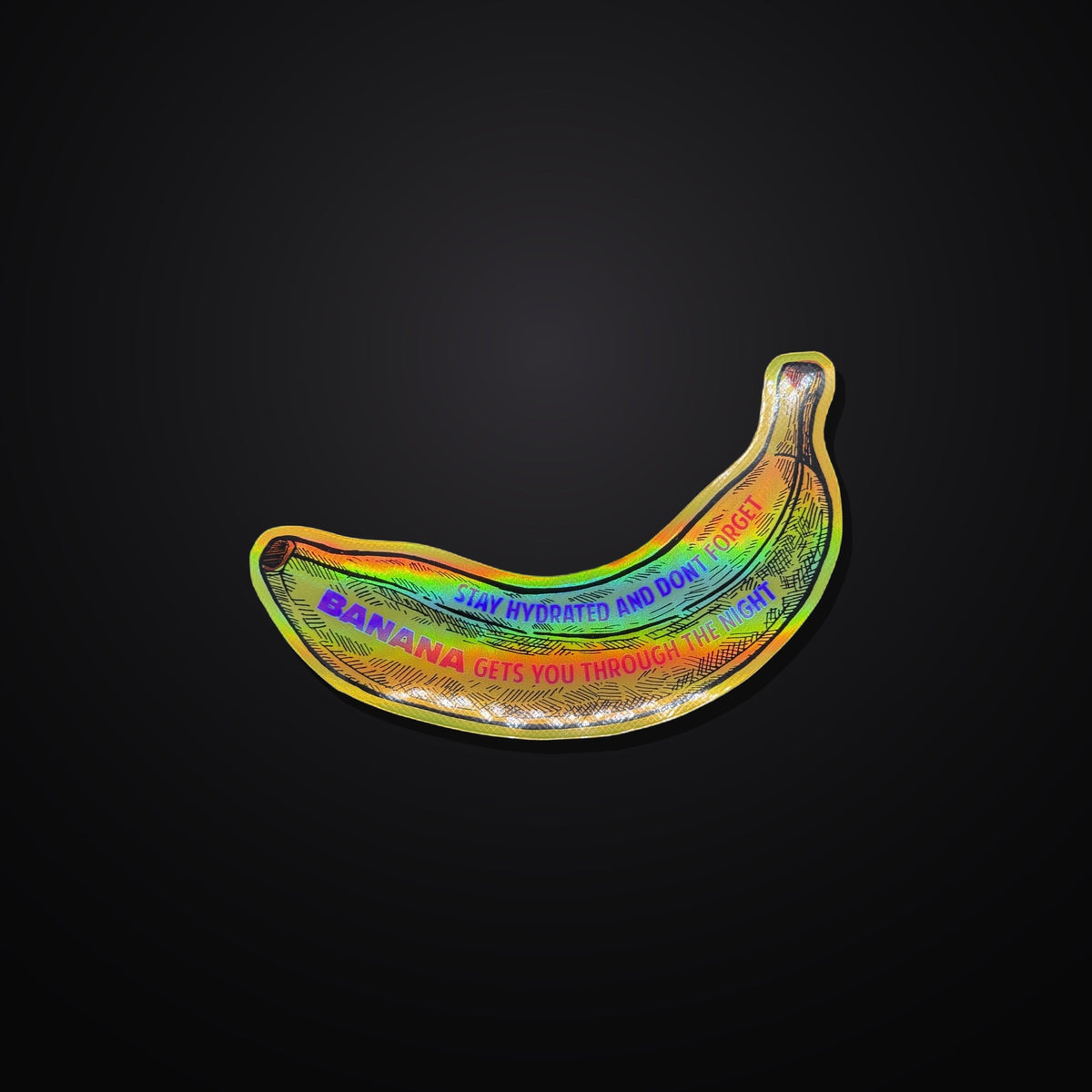 Rave Banana Sticker 3er-Set – Yellow Holographic – KABUFF Kreuzberg