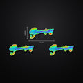 Shenanigans Sticker 3er-Set - Green/Pink Holographic