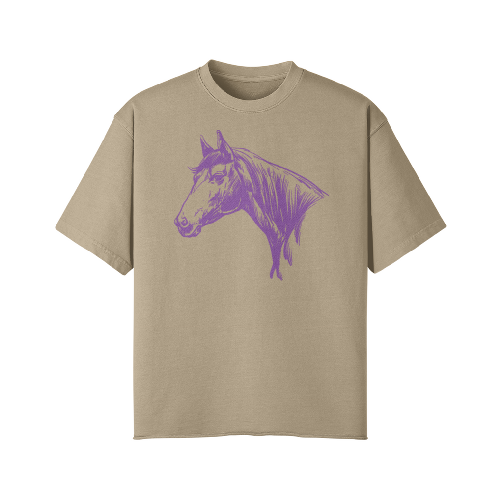 Horse Unisex Faded Tee - Stitched