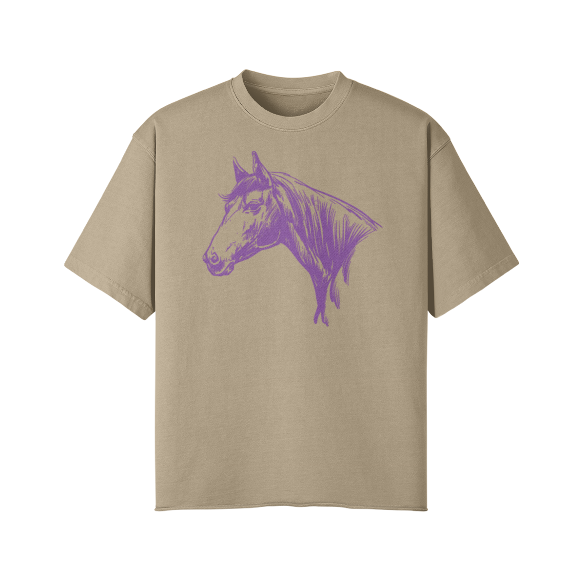 Horse Unisex Faded Tee - Stitched