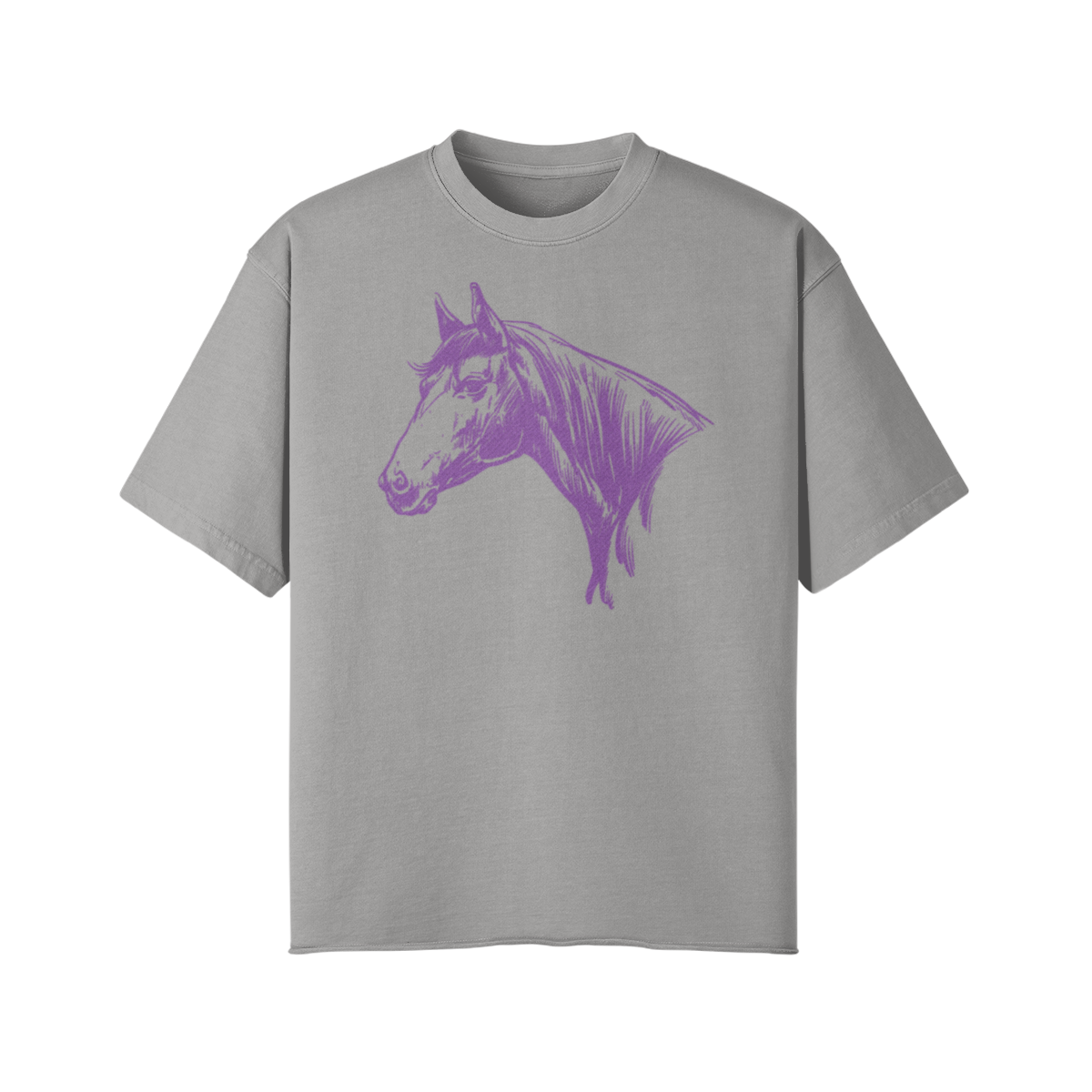 Horse Unisex Faded Tee - Stitched