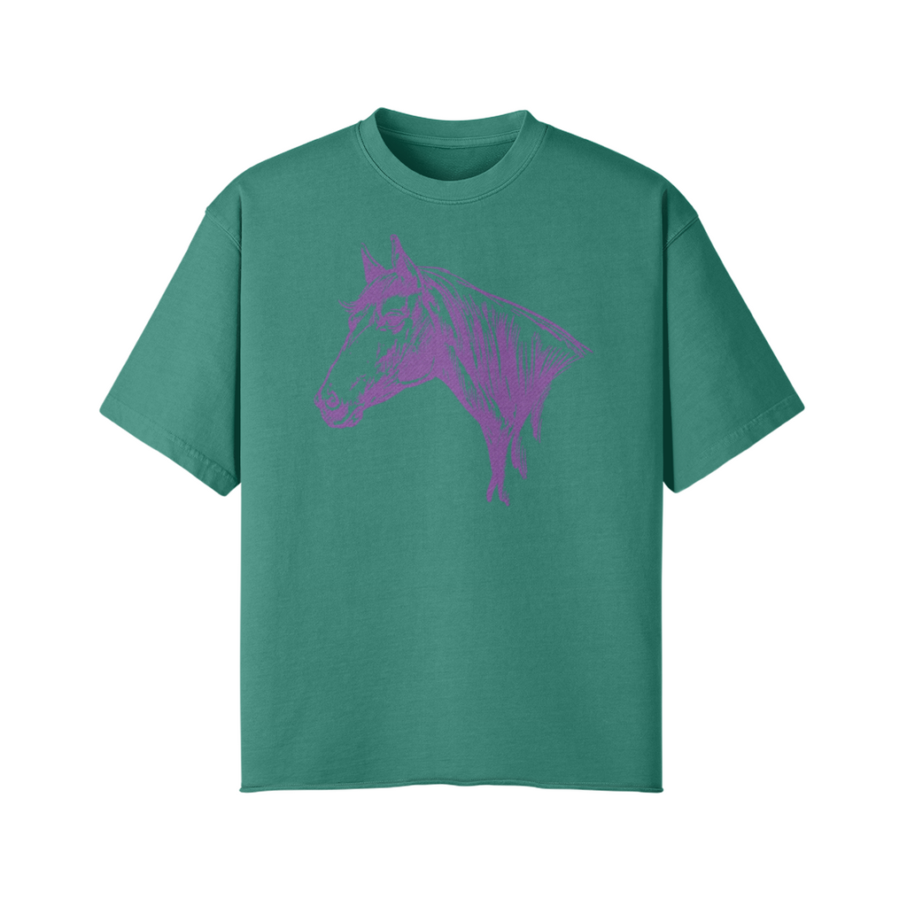 Horse Unisex Faded Tee - Stitched