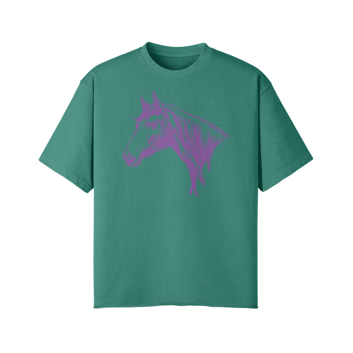 Horse Unisex Faded Tee - Stitched