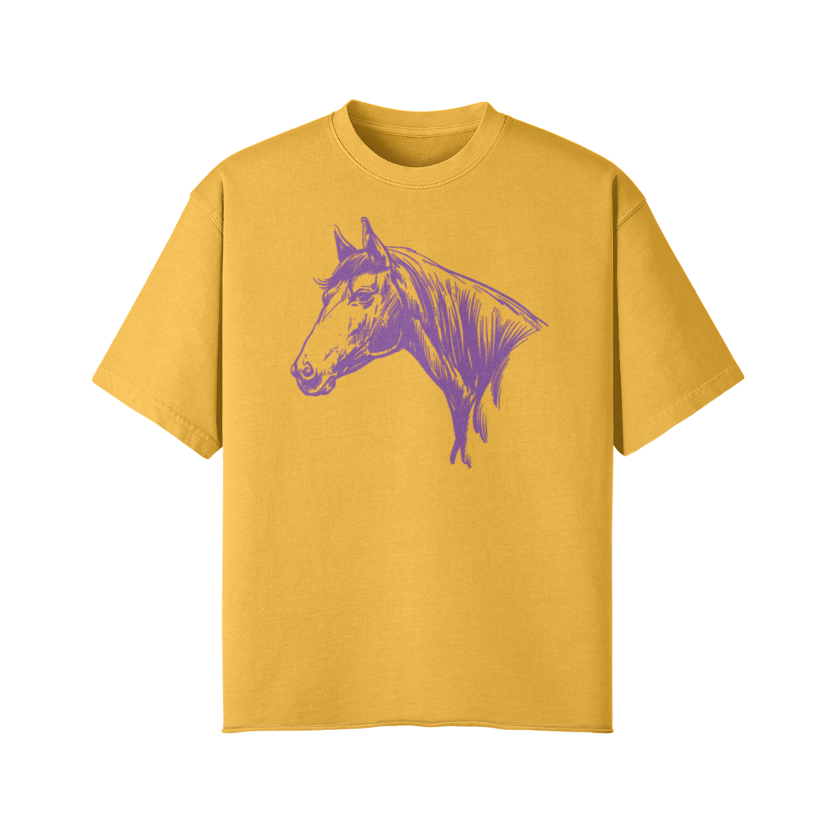 Horse Unisex Faded Tee - Stitched