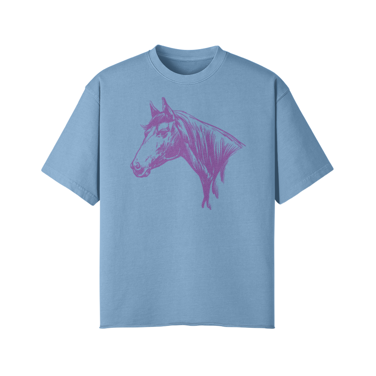 Horse Unisex Faded Tee - Stitched