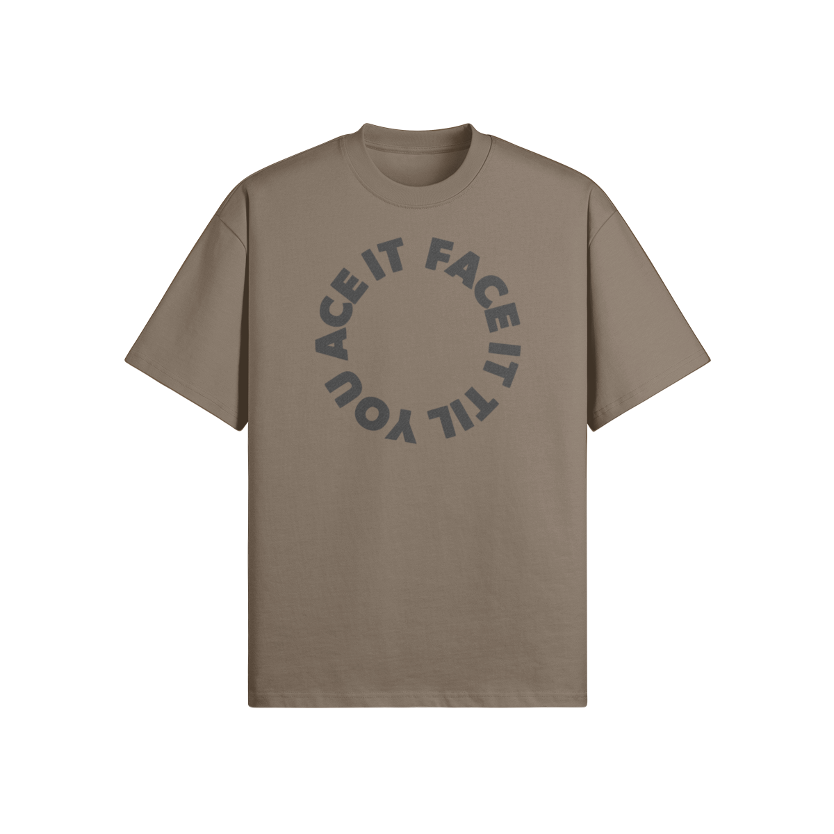 Face It Til You Ace It Unisex Boxy Tee - Stitched