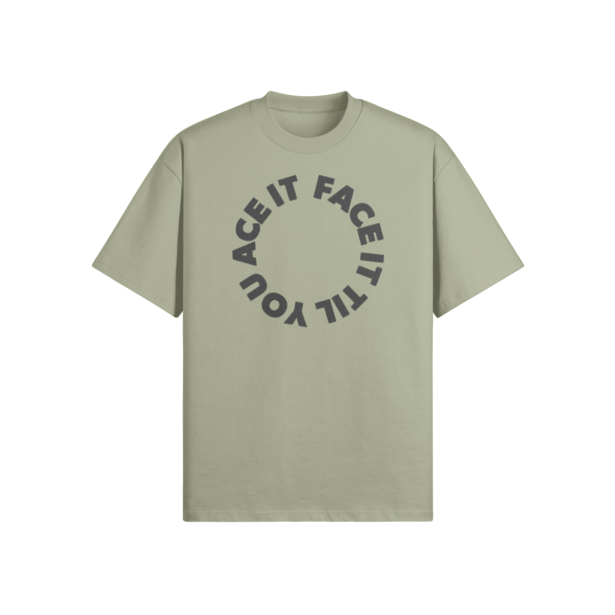 Face It Til You Ace It Unisex Boxy Tee - Stitched